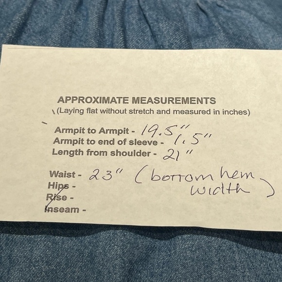 Madewell Denim and Linen Blend Popover Swing Top Short Sleeve - Picture 10 of 10